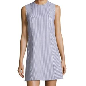 NWT ($535.00) Theory wool-blend Helaina Sayre stripe wool-blend dress. 💙